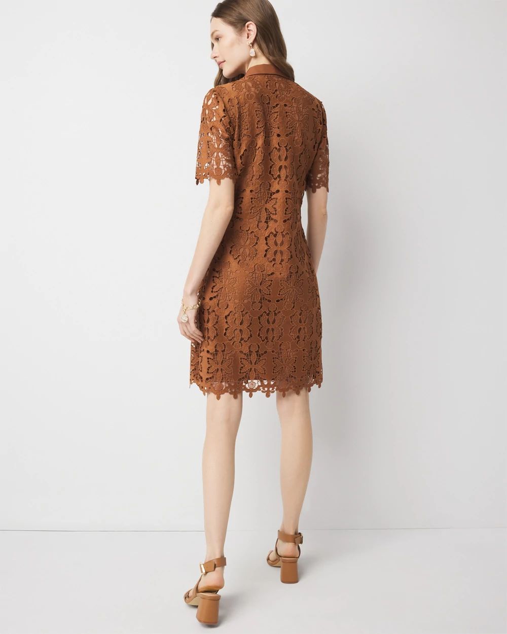 【新品タグ付き】lace collar shirt dress S AD6933s.jpg